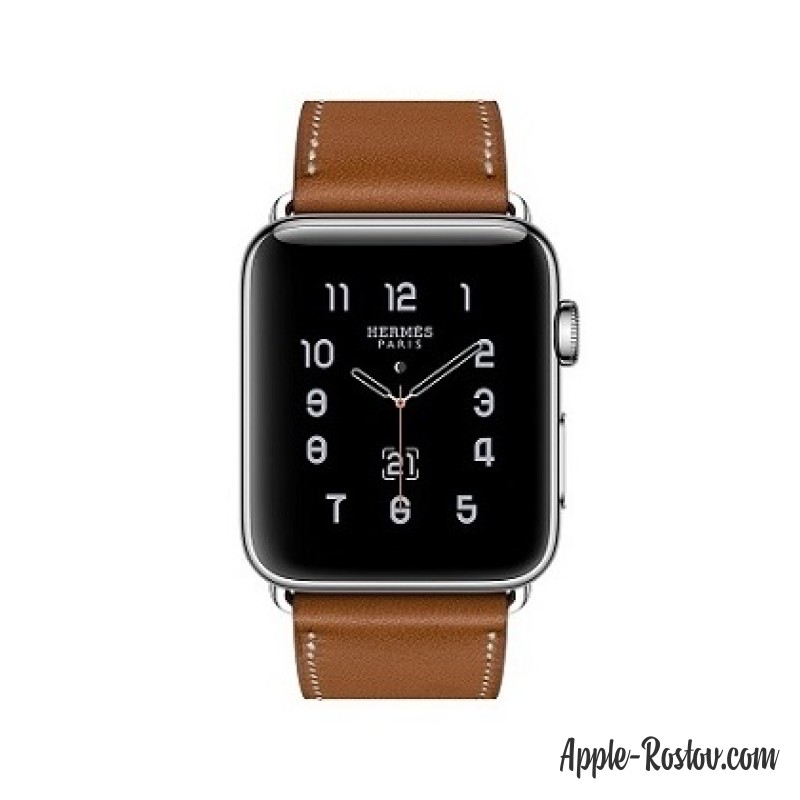 Apple Watch Hermes 38 mm silver/Simple Tour Barenia leather Fauve colors